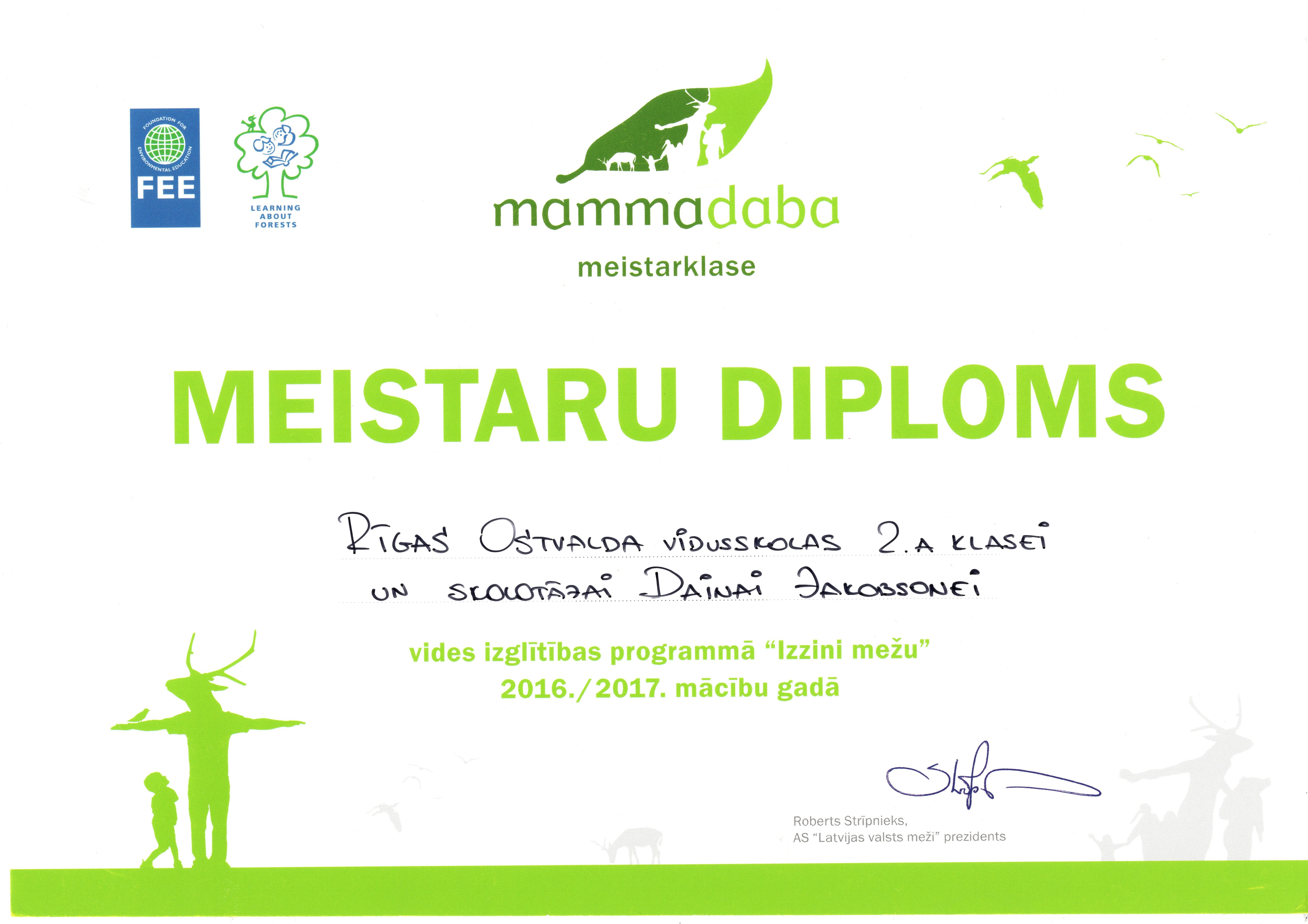 "Mammadabas" Meistaru diploms