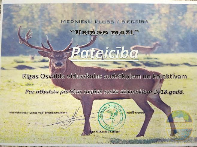 Paldies visiem skolēniem un skolēnu vecākiem, kuri aktīvi piedalījās ozolzīles vākšanas akcijā un atbalstīja pārtikas sagādi meža dzīvniekiem ziemai!